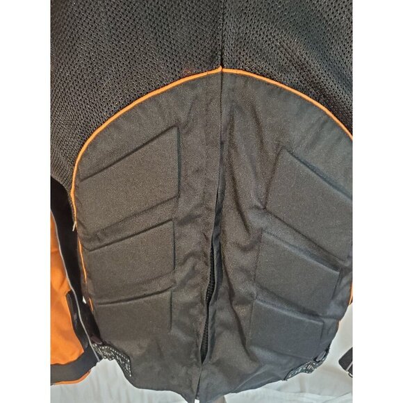 Milwaukee Performance Apparel Men’s Motorcycle Jacket Armored Black Orange Sz L - Picture 9 of 15